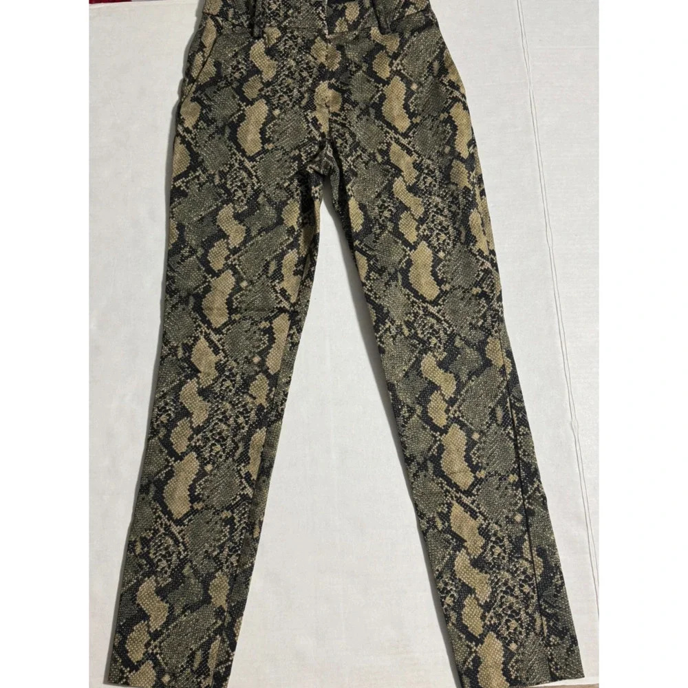 H&M Womens Size 2 Pants Animal Print‎ Maximalist Professional Career Interview